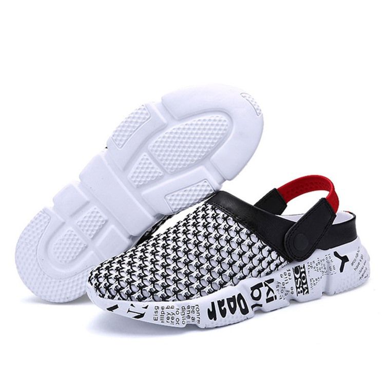 Mesh Color Block Slip-On Herrsandaler