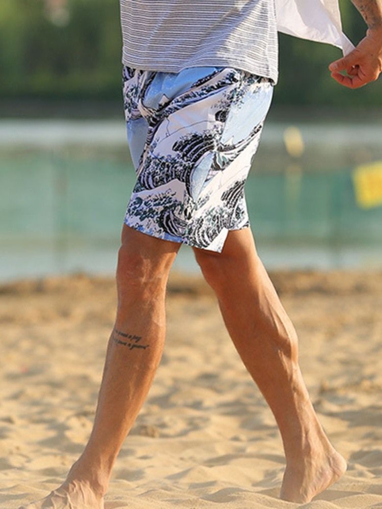 Rak Ficka Strandshorts För Män