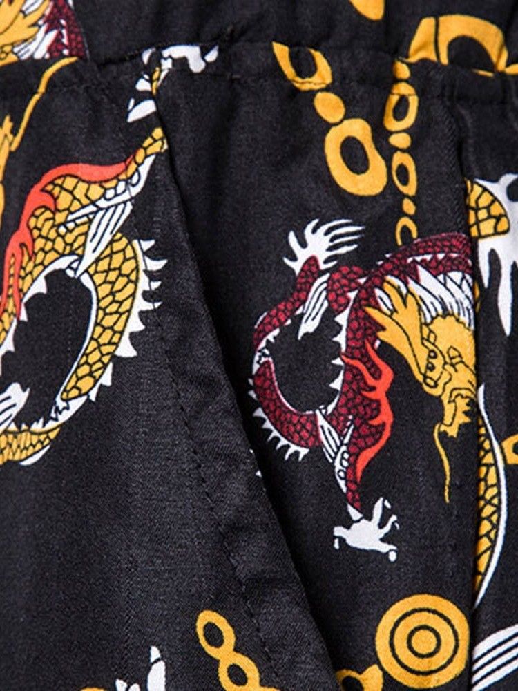 Strandshorts För Män Med Rakt Tryck
