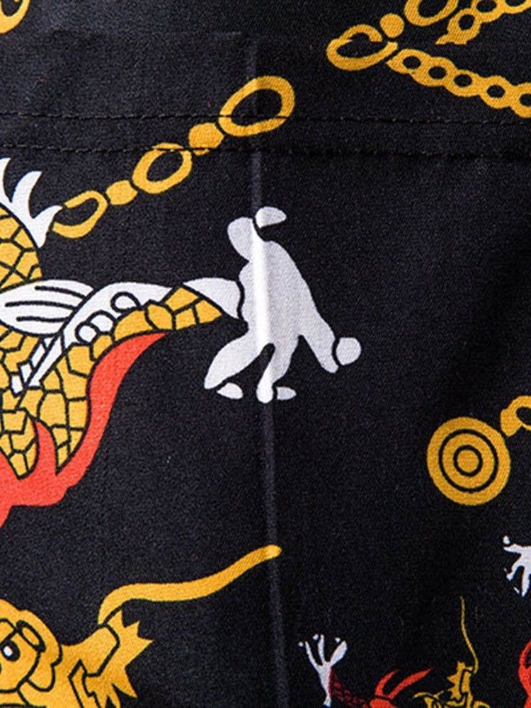 Strandshorts För Män Med Rakt Tryck